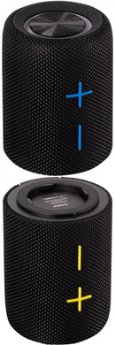 Колонка Bluetooth Gelius Shark X Black, Bluetooth, AUX, TF-карта, Акумулятор, 20 Вт, До 8 годин, TWS, LED-підсвітка, Розділяється на 2 колонки, IPX6