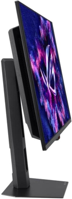Монітор Asus 26.5" ROG Strix XG27AQDPG (90LM0C50-B01971) QD-OLED Black 500Hz, Геймінг, 2560&times;1440, 26.5", 500 Гц, QD-OLED, QD-OLED, ROG Strix, 10 біт, 16:9, Кут нахилу 90 градусів; Регулювання кута нахилу; Регулювання висоти, Плаский, HDMI, DisplayPort, 3.5 мм audio, 100&times;100, Матове, 0.03 мс