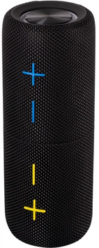 Колонка Bluetooth Gelius Shark X Black, Bluetooth, AUX, TF-карта, Акумулятор, 20 Вт, До 8 годин, TWS, LED-підсвітка, Розділяється на 2 колонки, IPX6
