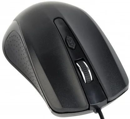 Миша Gembird MUS-4B-01 Black, Black, Офісна, Дротова, 4, USB, 1200, 1.35 м, Пластик, 99 &times; 65 &times; 37 мм, Симетричний, Оптичний