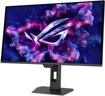 Монітор Asus 26.5" ROG Strix XG27AQDPG (90LM0C50-B01971) QD-OLED Black 500Hz, Геймінг, 2560&times;1440, 26.5", 500 Гц, QD-OLED, QD-OLED, ROG Strix, 10 біт, 16:9, Кут нахилу 90 градусів; Регулювання кута нахилу; Регулювання висоти, Плаский, HDMI, DisplayPort, 3.5 мм audio, 100&times;100, Матове, 0.03 мс