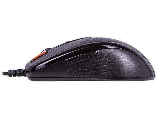 Миша A4Tech F5 Black V-Track, Black, Ігрова, Дротова, 7, USB, 3000, 1.80 м, Пластик, 122 &times; 69 &times; 39 мм, Ергономічний для правої руки, Оптичний