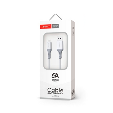 Кабель Tranyoo T-X19 MicroUSB 1m White