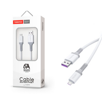 Кабель Tranyoo T-X19 MicroUSB 1m White