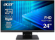 Монітор Acer 23.8" UT241YAbmihuzx (UM.QW1EE.A02) IPS Black, Офіс, 1920&times;1080, 23.8", 60 Гц, IPS, W-LED, UT, 8 біт, 16:9, Регулювання кута нахилу, Плаский, HDMI, DisplayPort, 3.5 мм audio, 100&times;100, Матове, 5 мс