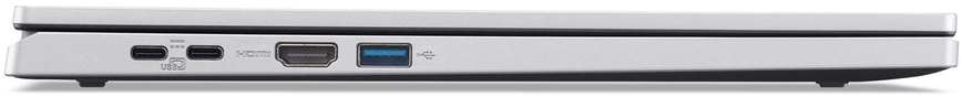 Ноутбук Acer Aspire Go 15 AG15-21P (NX.J8TEU.008) Silver, Aspire Go 15, Офіс, Навчання, Ryzen 3 7320U, AMD Ryzen 3, 4, SSD, 256 ГБ, Інтегрована, AMD Radeon 610M, Інтегрована, LPDDR5, 8 ГБ, 5500 МГц, 15.6", 1920&times;1080, IPS, 250 ніт, 60 Гц, USB-C; USB-C; HDMI 2.1, 48 Вт&middot;год