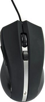 Миша Gembird MUS-GU-02 Black, Black, Офісна, Дротова, 6, USB, 2400, 1.80 м, Пластик, 118 &times; 66 &times; 38 мм, Симетричний, Оптичний