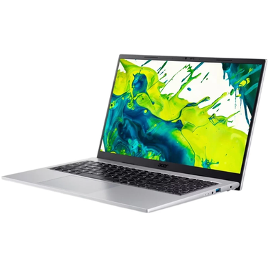 Ноутбук Acer Aspire Go 15 AG15-72P-56D7 (NX.JSVEU.007) Silver, Aspire Go 15, Офіс, Навчання, Core 5 120U, Intel Core 5, 10, SSD, 1 ТБ, Інтегрована, Intel Iris Xe Graphics, Інтегрована, DDR4, 32 ГБ, 3200 МГц, 15.6", 1920&times;1080, IPS, 250 ніт, 60 Гц, USB-A; USB-A; USB-C; HDMI; LAN, 53 Вт&middot;год