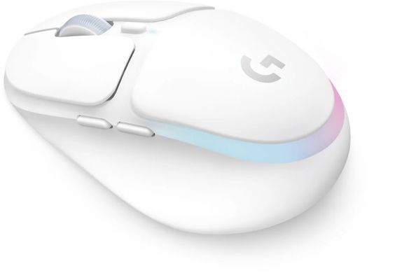 Миша бездротова Logitech G705 White (910-006367), White, Ігрова, Бездротова, 6, USB; 2.4 ГГц; Bluetooth, 8200, Пластик, 105.8 &times; 68.1 &times; 39.4 мм, Ергономічний для правої руки, Оптичний
