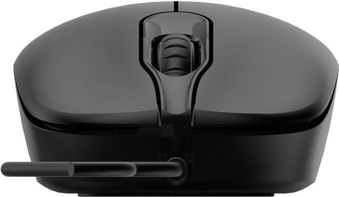 Миша 2E MF405 Black, Black, Офісна, Дротова, 4, USB, 1600, 1.50 м, Пластик, 110 &times; 62 &times; 38 мм, Симетричний, Оптичний