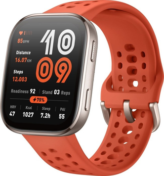 Смарт Годинник Amazfit Bip 6 Red, Червоний, 22 мм, 1.97", Моніторинг стресу, Моніторинг серцевого ритму, Моніторинг рівня кисню в крові (SpO2), GPS-навігація, Bluetooth-дзвінки, Голосове керування, Крокомір, Трекер тренувань, Сповіщення, Моніторинг сну, Amazfit Bip 6, iOS, Android, до 14 днів, AMOLED, Bluetooth 5.2, Акселерометр, Гіроскоп, Оптичний датчик серцевого ритму, Пульсоксиметр (SpO2), Датчик стресу, Датчик навколишнього освітлення, GPS, Прямокутна, 5 ATM
