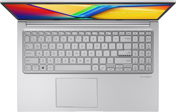 Ноутбук Asus Vivobook 15 X1504VA-BQ2091 (90NB10J2-M02ND0) Cool Silver, Silver, Vivobook 15, Офіс, Навчання, Core i5-1334U, Intel Core i5, 10, SSD, 512 ГБ, Інтегрована, Intel Iris Xe Graphics, Інтегрована, DDR4, 16 ГБ, 3200 МГц, 15.6", 1920&times;1080, IPS, 250 ніт, 60 Гц, USB-A; USB-A; USB-C; HDMI, 50 Вт&middot;год
