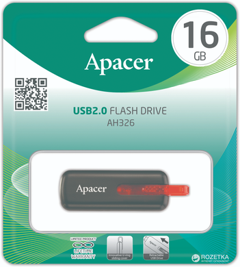 USB Flash Apacer 16Gb AH326 Black