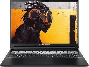 Ноутбук Dream Machines RT5050-15 (RT5050-15UA26) Black, RT5050-15, Геймінг, Ryzen AI 9 HX 370, AMD Ryzen AI 9, 12, SSD, 1 ТБ, Дискретна, NVIDIA GeForce RTX 5050, 8 ГБ, DDR5, 16 ГБ, 4800 МГц, 15.3", 1920&times;1200, IPS, 300 ніт, 165 Гц, USB-A; USB-A; USB4; USB4; Mini DisplayPort; HDMI 2.1; LAN, 60 Вт&middot;год