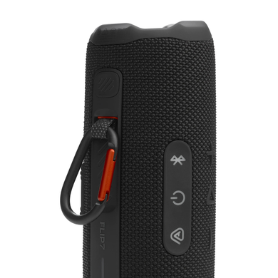 Колонка Bluetooth JBL Flip 7 Black, Black, Bluetooth, USB-C, Акумулятор, 25 Вт + 10 Вт, До 14 годин, Auracast, JBL Portable App, AI Sound Boost, PushLock, Захист від падінь, Lossless Audio Playback через USB-C, IP68