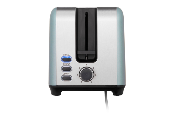 Тостер Ardesto T-F400G 930W Мятний/Сріблястий, 2 тости, 930 Вт, Підсмажування, Підігрів, Розморожування, Корпус з нержавіючої сталі, Автовідключення, Знімний піддон для крихт, 7 рівнів підсмажування