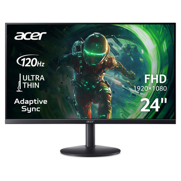 Монітор Acer 23.8" SA243YG0bi (UM.QS3EE.005) IPS Black 120Hz, Офіс, 1920&times;1080, 23.8", 120 Гц, IPS, W-LED, SA, 8 біт, 16:9, Регулювання кута нахилу, Плаский, HDMI, VGA, 100&times;100, Матове, 5 мс