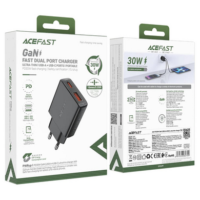 МЗП AceFast A69 PD30W Type-C/USB Black