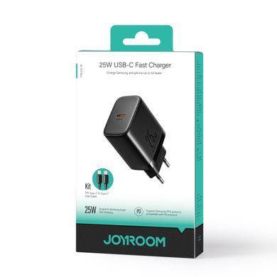 МЗП Joyroom JR-TCF11/23 PD 25W 1Type-C + Кабель Type-C to Type-C White