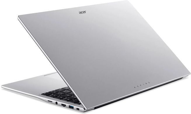 Ноутбук Acer Aspire Lite AL16-54P-54U7 (NX.DK6EU.002) Silver, Aspire Lite, Офіс, Навчання, Core 5 120U, Intel Core 5, 10, SSD, 512 ГБ, Інтегрована, Intel Graphics, Інтегрована, LPDDR5, 16 ГБ, 4800 МГц, 16", 1920&times;1200, IPS, 250 ніт, 60 Гц, USB-A; USB-A; USB-C; USB-C; HDMI; LAN, 58 Вт&middot;год