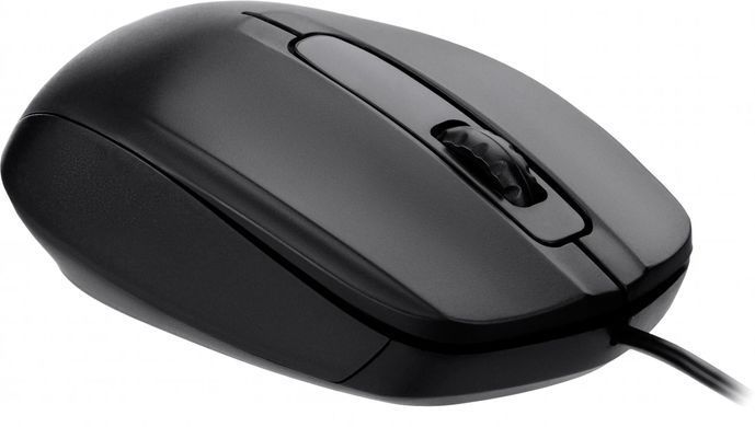 Миша 2E MF140 USB Black, Black, Офісна, Дротова, 3, USB, 1000, 1.50 м, Пластик, 110 &times; 65 &times; 38 мм, Симетричний, Оптичний