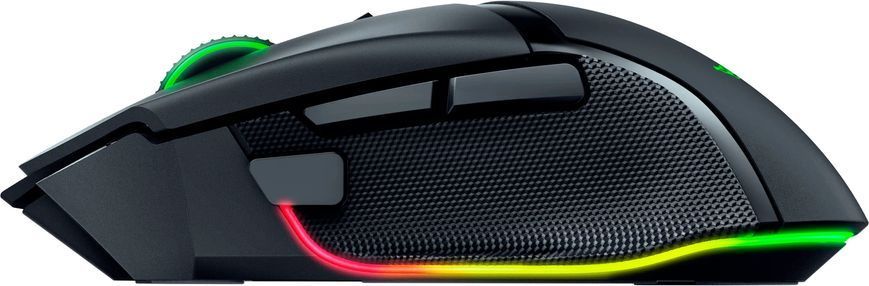 Миша бездротова Razer Basilisk V3 Pro 35K Black (RZ01-05240100-R3G1), Black, Ігрова, Бездротова, 11, USB; 2.4 ГГц; Bluetooth, 35000, Пластик, 130 &times; 75.4 &times; 42.5 мм, Ергономічний для правої руки, Оптичний