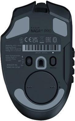 Миша бездротова Razer Naga V2 Pro Wireless Black (RZ01-04400100-R3G1), Black, Ігрова, Бездротова, 20, USB; 2.4 ГГц; Bluetooth, 30000, Пластик, 119.5 &times; 75.5 &times; 43.5 мм, Ергономічний для правої руки, Оптичний