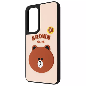 Накладка Samsung A16 5G (A166) Wave Doodle Bear, Brown, Накладка, Samsung A16 5G