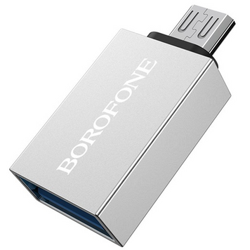 OTG Borofone BV2 MicroUSB Silver
