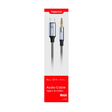 AUX Tranyoo T-E14 3.5mm to Type-C 1m Gray