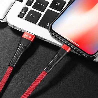 Cable HOCO Lightning U39 Slender 1.2m Black/Red