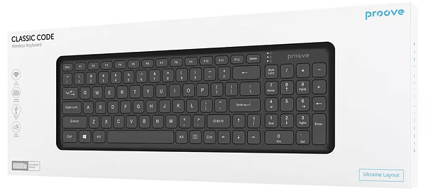 Бездротова клавіатура Proove Classic Code Black