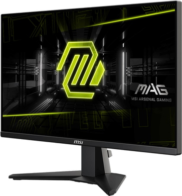 Монітор MSI 24.5" MAG 255XF IPS Black 300Hz, Геймінг, 1920&times;1080, 24.5", 300 Гц, IPS, W-LED, MAG, 8 біт, 16:9, Кут нахилу 90 градусів; Регулювання кута нахилу; Регулювання висоти, Плаский, HDMI, DisplayPort, 3.5 мм audio, 100&times;100, Матове, 1 мс