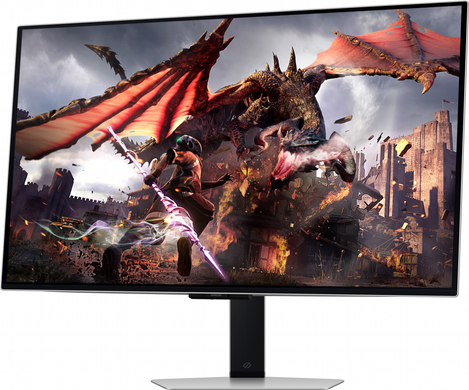Монітор Samsung 32" Odyssey G80SD (LS32DG800SZXUA) OLED Black Curved 240Hz, 3840&times;2160, 32", 240 Гц, OLED, OLED, Odyssey G8, 10 біт, 16:9, Кут нахилу 90 градусів; Регулювання кута нахилу; Регулювання висоти, Плаский, DisplayPort, 2&times;HDMI, USB Hub, 100&times;100, Матове, 0.03 мс