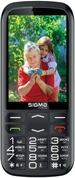 Мобільний телефон Sigma mobile Comfort 50 Optima Type-C Dual Sim Black (4827798122310), Black, 3.5", 64 МБ, 2500 мАг, Власна ОС, 3.5 мм, USB Type-C, 2, GSM, Bluetooth, FM-радіо, Моноблок
