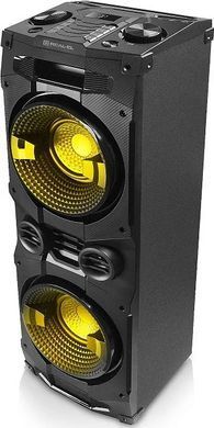 Акустична система REAL-EL S-2005 Black, Black, Bluetooth, AUX, USB, Мікрофон, Гітара, Мережа, 500 Вт, Не застосовується, TWS, Караоке, RGB-підсвічування, Еквалайзер