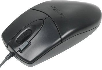 Миша A4Tech OP-620D Black, Black, Офісна, Дротова, 4, USB, 1200, 1.50 м, Пластик, 119 &times; 63 &times; 36 мм, Симетричний, Оптичний