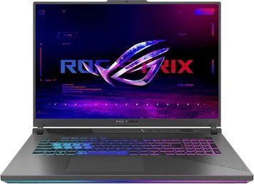 Ноутбук ASUS G814PM-S8120, ROG Strix G18, Геймінг, Ryzen 9 8940HX, AMD Ryzen 9, 16, SSD, 512 ГБ, Дискретна, GeForce RTX 5060, 8 ГБ, DDR5, 16 ГБ, 5600 МГц, 18", 1920&times;1200, IPS, 300 ніт, 144 Гц, USB-A; USB-A; USB4; USB4; HDMI; LAN, 90 Вт&middot;год