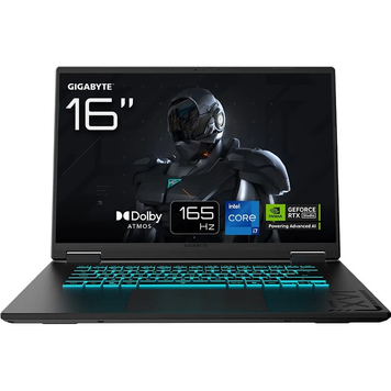 Ноутбук Gigabyte Gaming A16 (CMHI2UA894SD) Black Steel, Gaming A16, Геймінг, Core i7-13620H, Intel Core i7, 10, SSD, 1 ТБ, Дискретна, GeForce RTX 4050, 6 ГБ, DDR5, 16 ГБ, 5600 МГц, 16", 1920&times;1200, IPS, 300 ніт, 165 Гц, USB-A; USB-A; USB-A; USB-C; HDMI 2.1; LAN, 76 Вт&middot;год