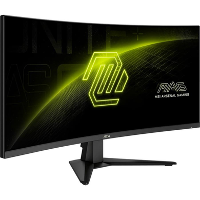 Монітор MSI 34" MAG 346CQ (9S6-3DD71M-001) VA Black 180Hz Curved, 3440&times;1440, 34", 180 Гц, VA, W-LED, MAG, 10 біт, 21:9, Регулювання кута нахилу, Вигнутий, DisplayPort, 3.5 мм audio, 2&times;HDMI, 100&times;100, Матове, 1 мс