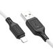 Кабель Hoco X90 Lightning 1m Black, White, Кабель, USB-A - Lightning, Standard Charging, Fast Charge, 1 м, Для заряджання, Датакабель, М'який пластик