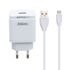 СЗУ Inkax CD-53 QC 3.0 Micro Cable White