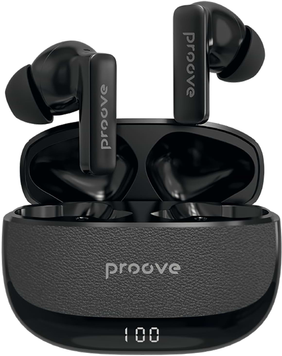 Bluetooth Earphones Proove Dreamer TWS with ANC Black, Black, TWS (вкладиші), 25 год, Повсякденне, USB-C, Bluetooth, 5.0, Є, IPX4