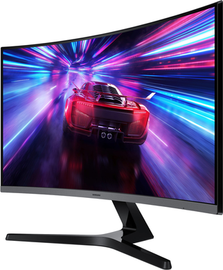 Монiтор Samsung 27" Essential S3 S27D390G (LS27D390GAIXUA) VA Black Curved 100Hz, 1920&times;1080, 27", 100 Гц, VA, W-LED, Essential S3, 8 біт, 16:9, Регулювання кута нахилу, Вигнутий, HDMI, VGA, 3.5 мм audio, 75&times;75, Матове, 4 мс