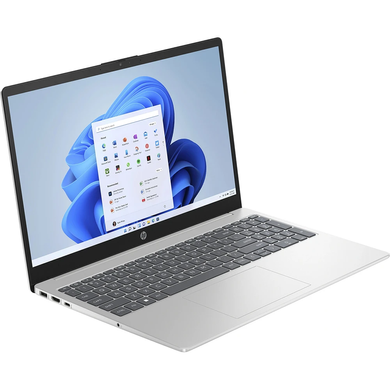 Ноутбук HP 15-fc0245ua (C79H7EA) Silver, 15-fc, Офіс, Навчання, Athlon Silver 7120U, AMD Athlon Silver, 2, SSD, 256 ГБ, Інтегрована, AMD Radeon 610M, Інтегрована, LPDDR5, 8 ГБ, 3200 МГц, 15.6", 1920&times;1080, IPS, 250 ніт, 60 Гц, USB-A; USB-A; USB-C; HDMI, 41 Вт&middot;год