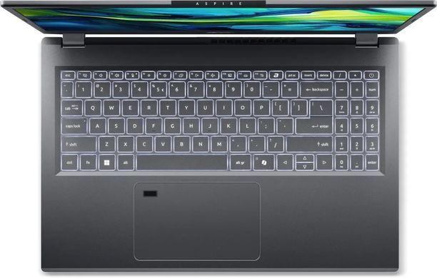 Ноутбук Acer Aspire 15 A15-51M (NX.JKVEU.002) Steel Gray, Aspire 15, Офіс, Навчання, Core i5-13420H, Intel Core i5, 8, SSD, 1 ТБ, Інтегрована, Intel UHD Graphics, Інтегрована, LPDDR5, 16 ГБ, 4800 МГц, 15.6", 1920&times;1080, IPS, 300 ніт, 60 Гц, USB-A; USB-A; USB4; HDMI, 53 Вт&middot;год