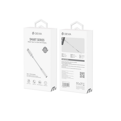 Перехідник Devia EC608 3.5mm to Type-C White
