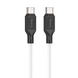 Кабель Hoco X90 Type-C to Type-C 60W 1m Black, White, Кабель, Type-C - Type-C, Standard Charging, Fast Charge, Quick Charge (QC), 60 W, 1 м, Для заряджання, Датакабель, М'який пластик