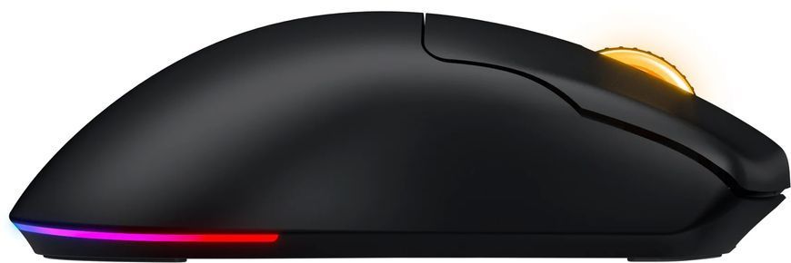 Миша бездротова Hator Pulsar 3 Pro Wireless Black (HTM640), Black, Ігрова, Бездротова, 5, USB; 2.4 ГГц; Bluetooth, 30000, Пластик, 123 &times; 68 &times; 38 мм, Симетричний, Оптичний