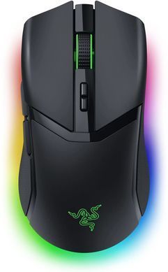 Миша бездротова Razer Cobra Pro Black (RZ01-04660100-R3G1), Ігрова, Бездротова, 8, USB; 2.4 ГГц; Bluetooth, 30000, Пластик, 119.6 &times; 62.5 &times; 38.1 мм, Симетричний, Оптичний
